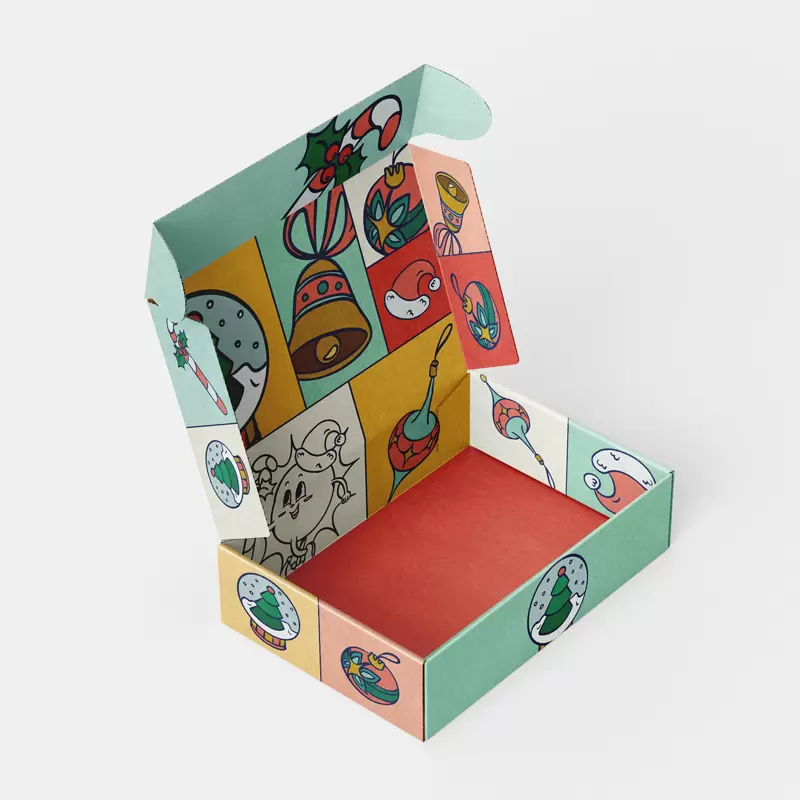 Corrugated gift boxes for custom branded packaging applications